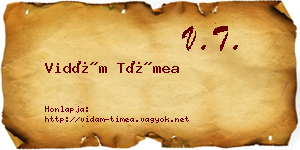 Vidám Tímea névjegykártya
