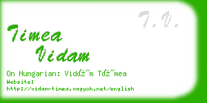 timea vidam business card